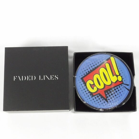 Invicta Faded Lines Set of 6 Glass Coasters POP ART Collection NIB - Picture 2 of 6